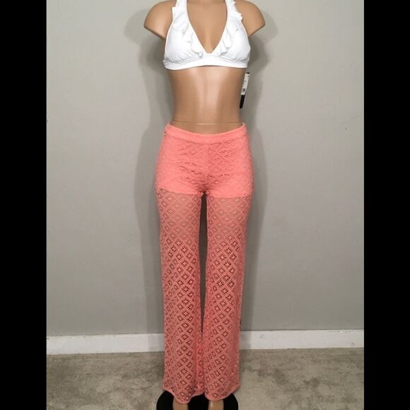 New Trina Turk Andria sheer crochet pant. - Picture 4 of 10